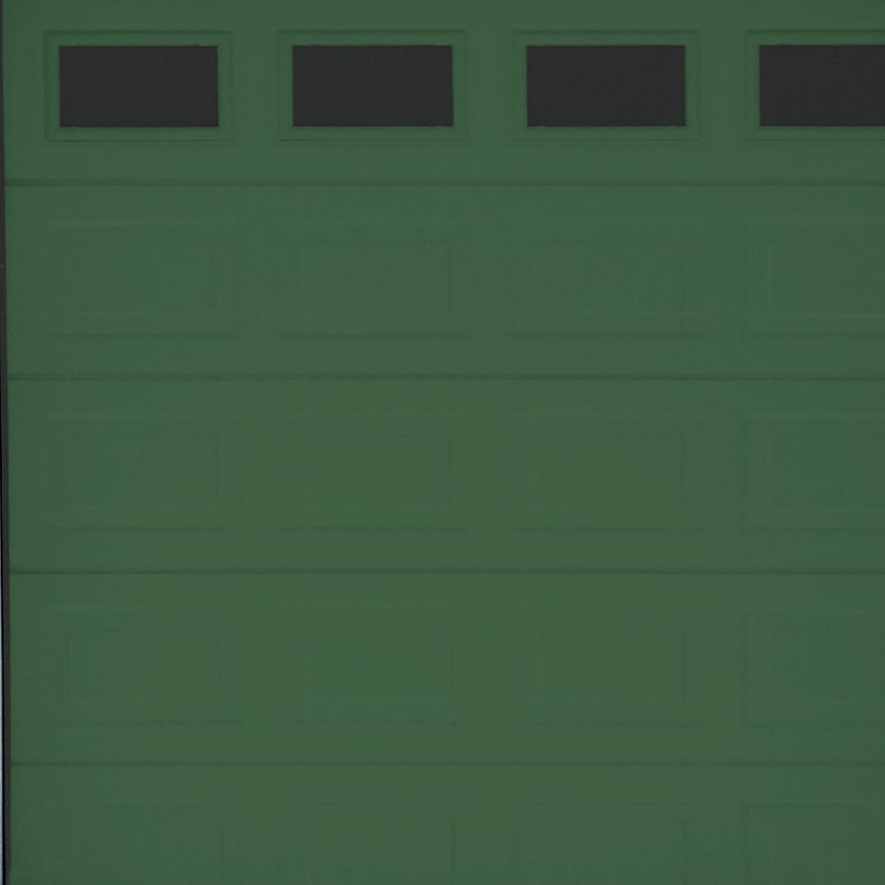 Porta sezionale box garage verde