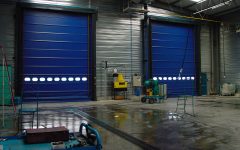 Coppia di porte rapide ad impacchettamento automatico F30 blu