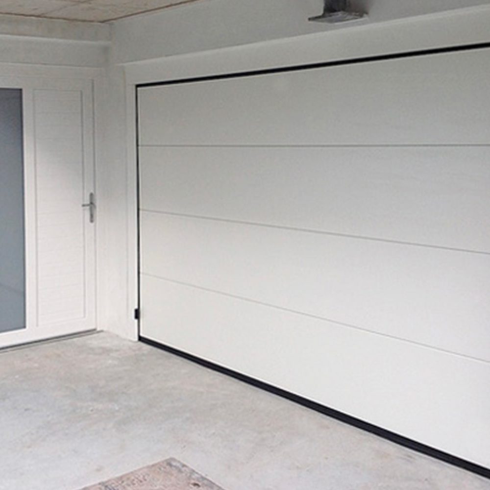 Porta garage sezionale bianca large