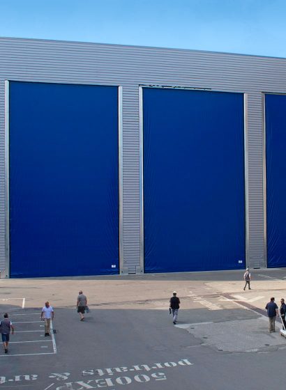 Porte industriali grandi dimensioni blu