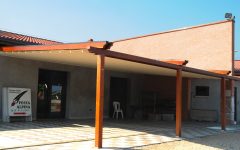 Portico con tenda a pergola