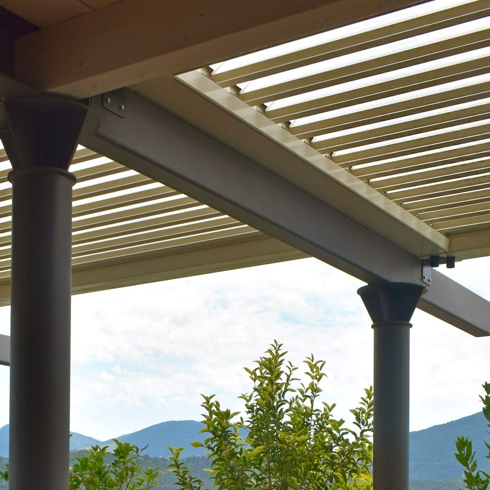 Tende da sole a pergola bioclimatica in alluminio